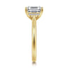 Azucena - 14K Yellow Gold Emerald Cut Solitaire Diamond Engagement Ring - 0.06 ct