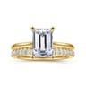 Azucena - 14K Yellow Gold Emerald Cut Solitaire Diamond Engagement Ring - 0.08 ct