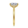 Azucena - 14K Yellow Gold Emerald Cut Solitaire Diamond Engagement Ring - 0.08 ct