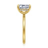 Anuk - 14K Yellow Gold Emerald Cut Diamond Engagement Ring - 0.06 ct
