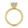 Peace - 14K Yellow Gold Emerald Cut Diamond Engagement Ring - 0.07 ct