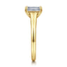 Rosey - 14K Yellow Gold Emerald Cut Diamond Engagement Ring - 0.35 ct