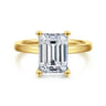 Paula - 14K Yellow Gold Emerald Cut Diamond Engagement Ring
