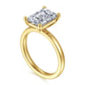 Paula - 14K Yellow Gold Emerald Cut Diamond Engagement Ring