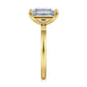 Paula - 14K Yellow Gold Emerald Cut Diamond Engagement Ring
