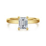 Paula - 14K Yellow Gold Emerald Cut Diamond Engagement Ring
