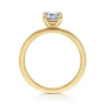 Paula - 14K Yellow Gold Emerald Cut Diamond Engagement Ring