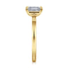 Paula - 14K Yellow Gold Emerald Cut Diamond Engagement Ring
