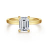 Paula - 14K Yellow Gold Emerald Cut Diamond Diamond Engagement Ring
