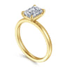 Paula - 14K Yellow Gold Emerald Cut Diamond Diamond Engagement Ring