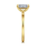 Paula - 14K Yellow Gold Emerald Cut Diamond Diamond Engagement Ring