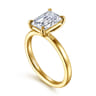 Paula - 14K Yellow Gold Emerald Cut Diamond Engagement Ring