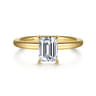 Lark - 14K Yellow Gold Emerald Cut Solitaire Engagement Ring