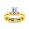 Lark - 14K Yellow Gold Emerald Cut Solitaire Engagement Ring