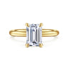 Lark - 14K Yellow Gold Emerald Cut Diamond Engagement Ring