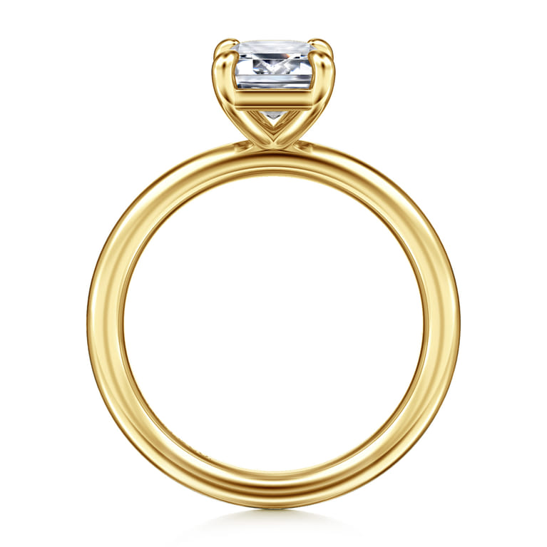 Lark - 14K Yellow Gold Emerald Cut Diamond Engagement Ring - Shot 2