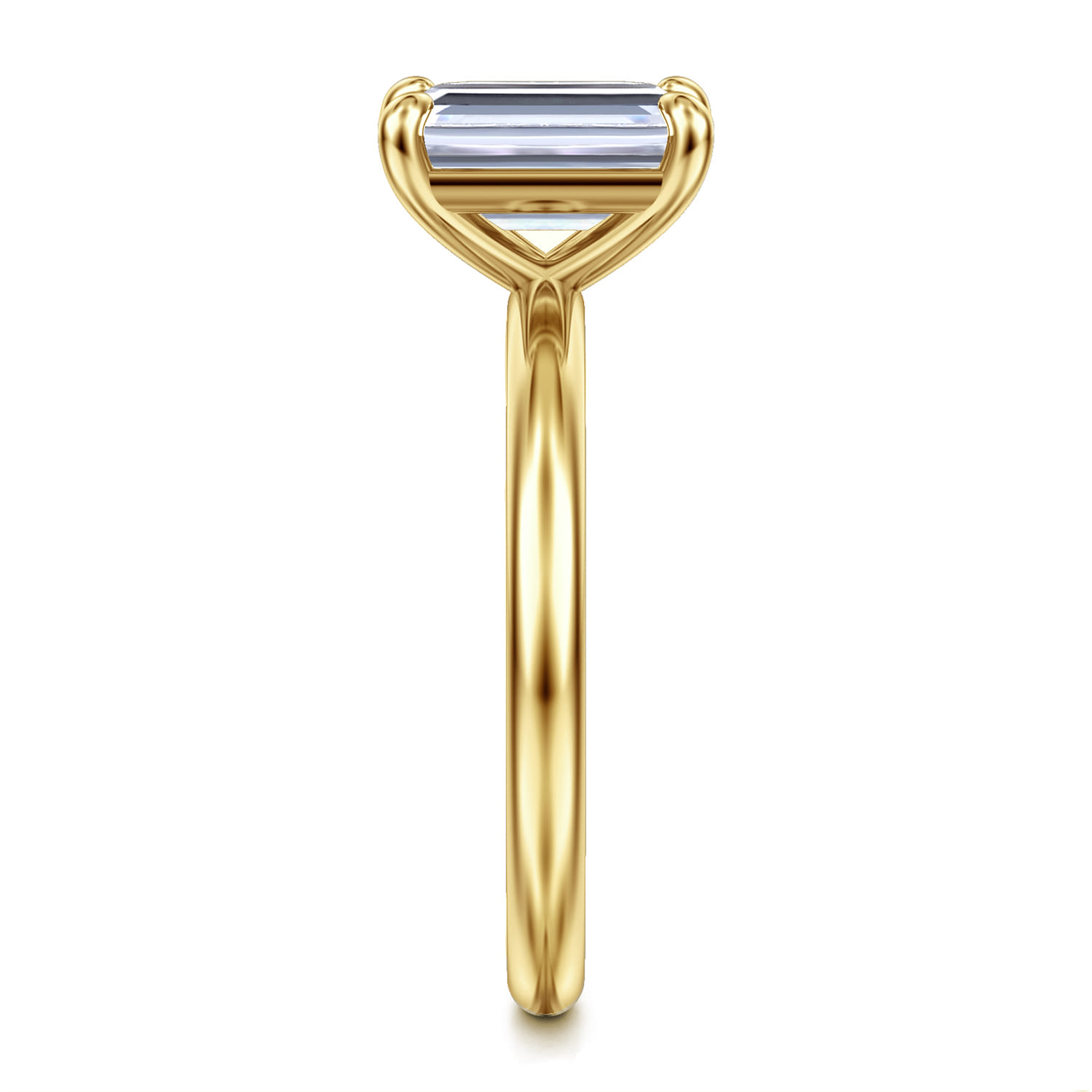 Lark - 14K Yellow Gold Emerald Cut Diamond Engagement Ring - Shot 5