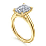 Bambi - 14K Yellow Gold Emerald Cut Solitaire Diamond Engagement Ring