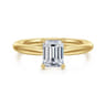 Bambi - 14K Yellow Gold Emerald Cut Diamond Engagement Ring