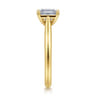 Bambi - 14K Yellow Gold Emerald Cut Diamond Engagement Ring