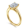 Bambi - 14K Yellow Gold Emerald Cut Solitaire Diamond Engagement Ring
