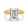 Anne - 14K Yellow Gold Emerald Cut Solitaire Diamond Engagement Ring