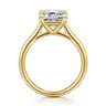 Anne - 14K Yellow Gold Emerald Cut Solitaire Diamond Engagement Ring