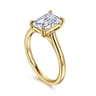 Anne - 14K Yellow Gold Emerald Cut Solitaire Diamond Engagement Ring