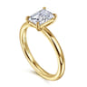 Azura - 14K Yellow Gold Emerald Cut Solitaire Diamond Engagement Ring