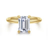 Tiana - 14K Yellow Gold Emerald Cut Solitaire Diamond Engagement Ring