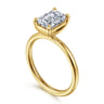 Tiana - 14K Yellow Gold Emerald Cut Solitaire Diamond Engagement Ring