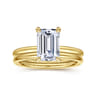 Tiana - 14K Yellow Gold Emerald Cut Solitaire Diamond Engagement Ring