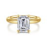 Unite - 14K Yellow Gold Emerald Cut Solitaire Diamond Engagement Ring