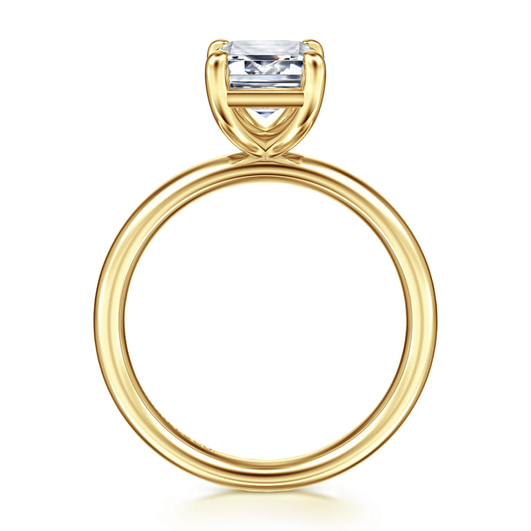 Unite - 14K Yellow Gold Emerald Cut Solitaire Diamond Engagement Ring - Shot 2