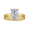 Unite - 14K Yellow Gold Emerald Cut Solitaire Diamond Engagement Ring