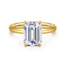 Unite - 14K Yellow Gold Emerald Cut Solitaire Diamond Engagement Ring
