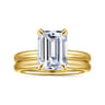 Unite - 14K Yellow Gold Emerald Cut Solitaire Diamond Engagement Ring