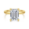 Unite - 14K Yellow Gold Emerald Cut Solitaire Diamond Engagement Ring