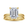 Unite - 14K Yellow Gold Emerald Cut Solitaire Diamond Engagement Ring
