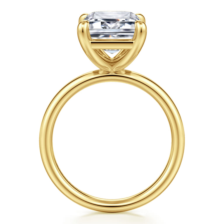 Unite - 14K Yellow Gold Emerald Cut Solitaire Diamond Engagement Ring - Shot 2