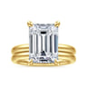 Unite - 14K Yellow Gold Emerald Cut Solitaire Diamond Engagement Ring