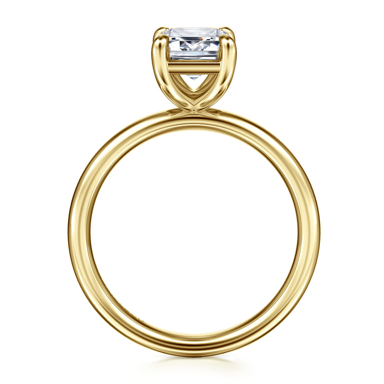 Unite - 14K Yellow Gold Emerald Cut Solitaire Diamond Engagement Ring - Shot 2