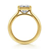 Brooke - 14K Yellow Gold Emerald Cut Bezel Set Solitaire Diamond Engagement Ring
