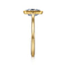 Brooke - 14K Yellow Gold Bezel Set Emerald Cut Solitaire Diamond Engagement Ring