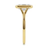Kaya - 14K Yellow Gold Bezel Set Emerald Cut Solitaire Diamond Engagement Ring