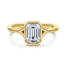 Kaya - 14K Yellow Gold Emerald Cut Solitaire Diamond Engagement Ring