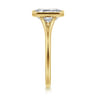 Kaya - 14K Yellow Gold Bezel Set Emerald Cut Solitaire Diamond Engagement Ring