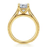 Gaze - Vintage Inspired 14K Yellow Gold Emerald Cut Solitaire Diamond Engagement Ring