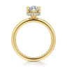 Rainah - 14K Yellow Gold Marquise Shape Diamond Engagement Ring - 0.12 ct
