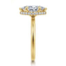 Rainah - 14K Yellow Gold Marquise Shape Diamond Engagement Ring - 0.12 ct